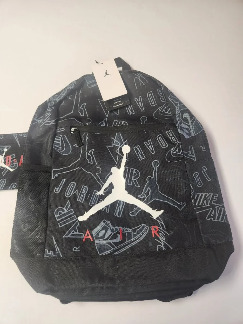Nike Air Jordan Backpack Jumpman All Over Print With Pouch 9A0503-KR5 Large Bag